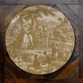 Vintage Voyagers France Golden Paper Plate