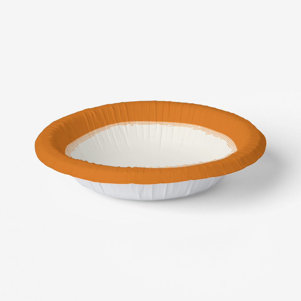 Vintage Voyagers France Orange Paper Party Bowl
