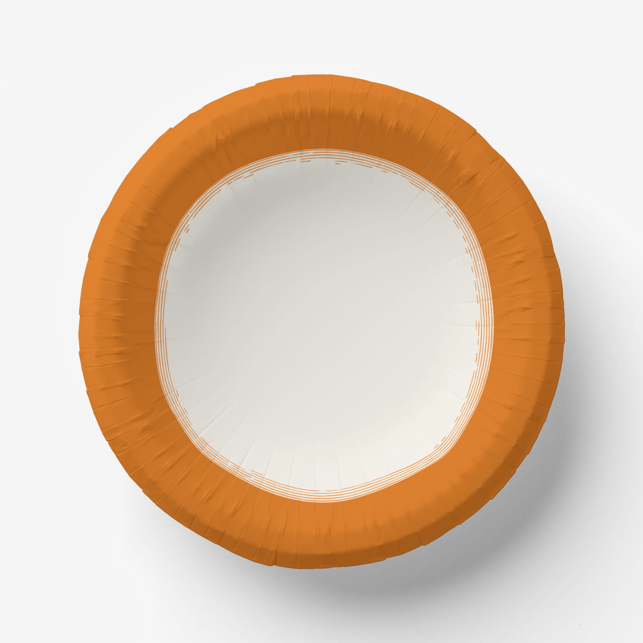 Vintage Voyagers France Orange Paper Party Bowl