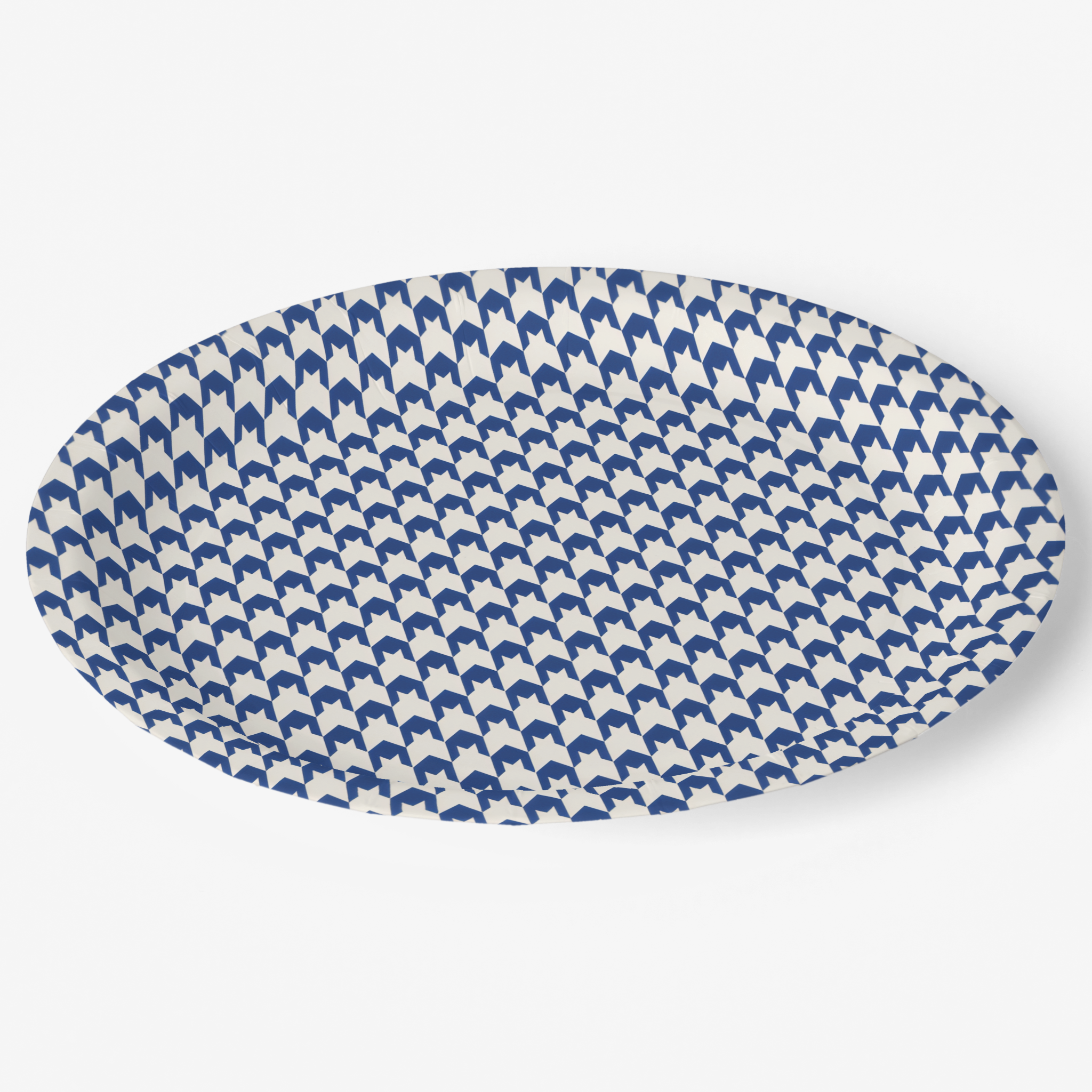 Vintage Voyagers France Peacock Houndstooth Paper Plates