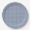 Vintage Voyagers France Peacock Houndstooth Paper Plates