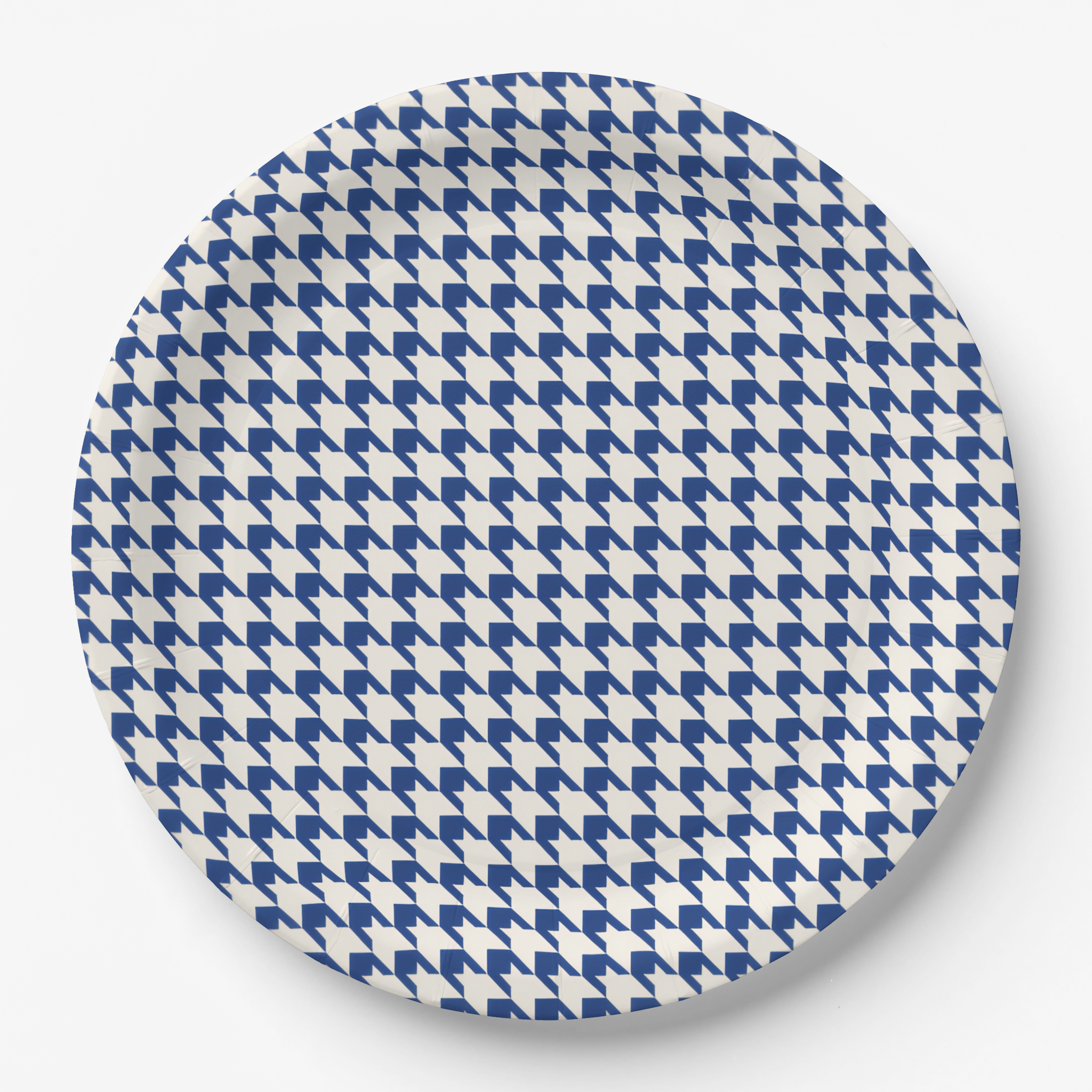 Vintage Voyagers France Peacock Houndstooth Paper Plates