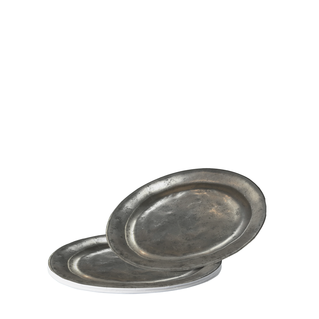 Vintage Voyagers France Faux  Pewter Paper Plates