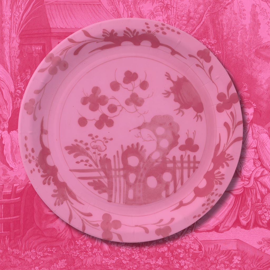 Vintage Voyagers France Rouge Paper Party Plates Plates