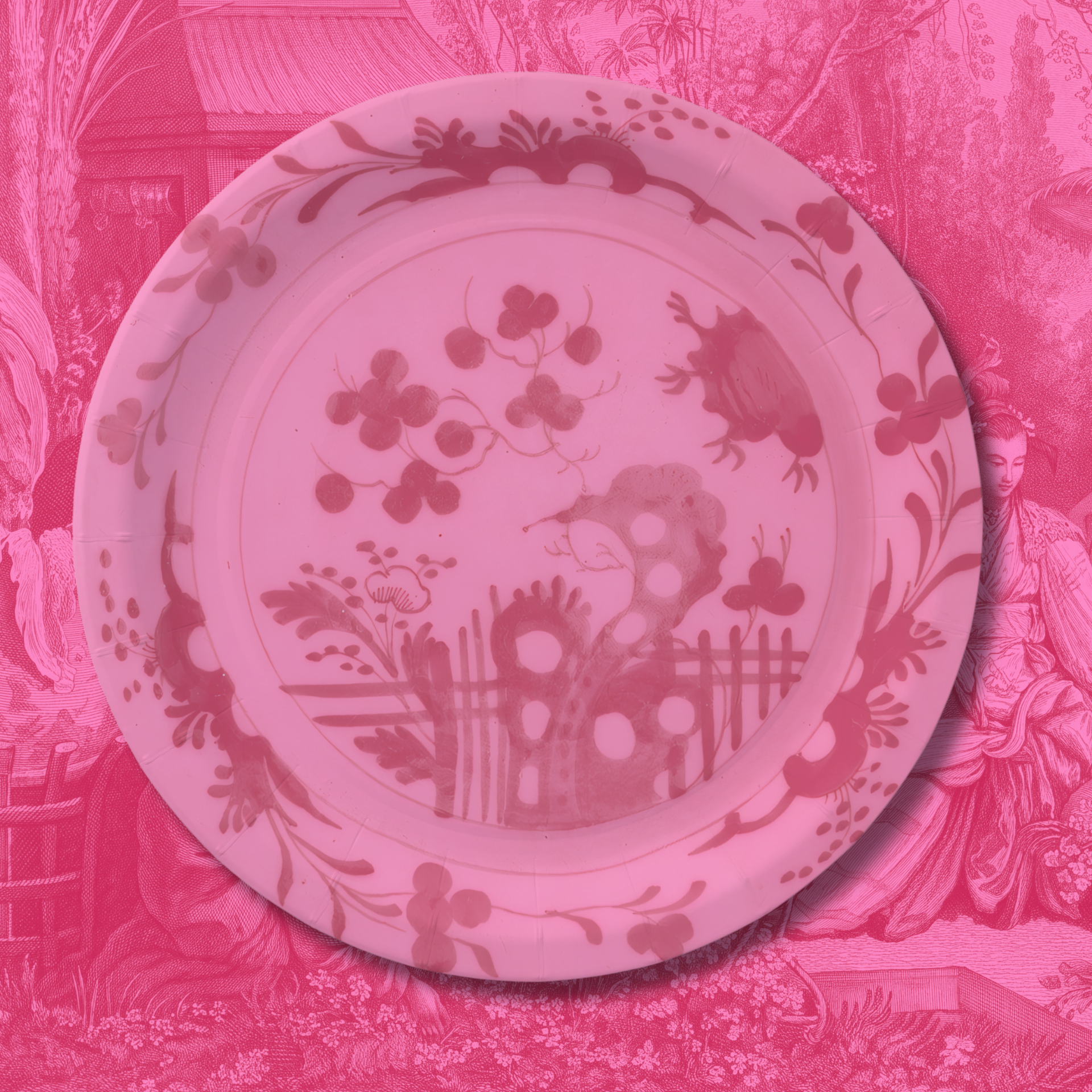 Vintage Voyagers France Rouge Paper Party Plates Plates