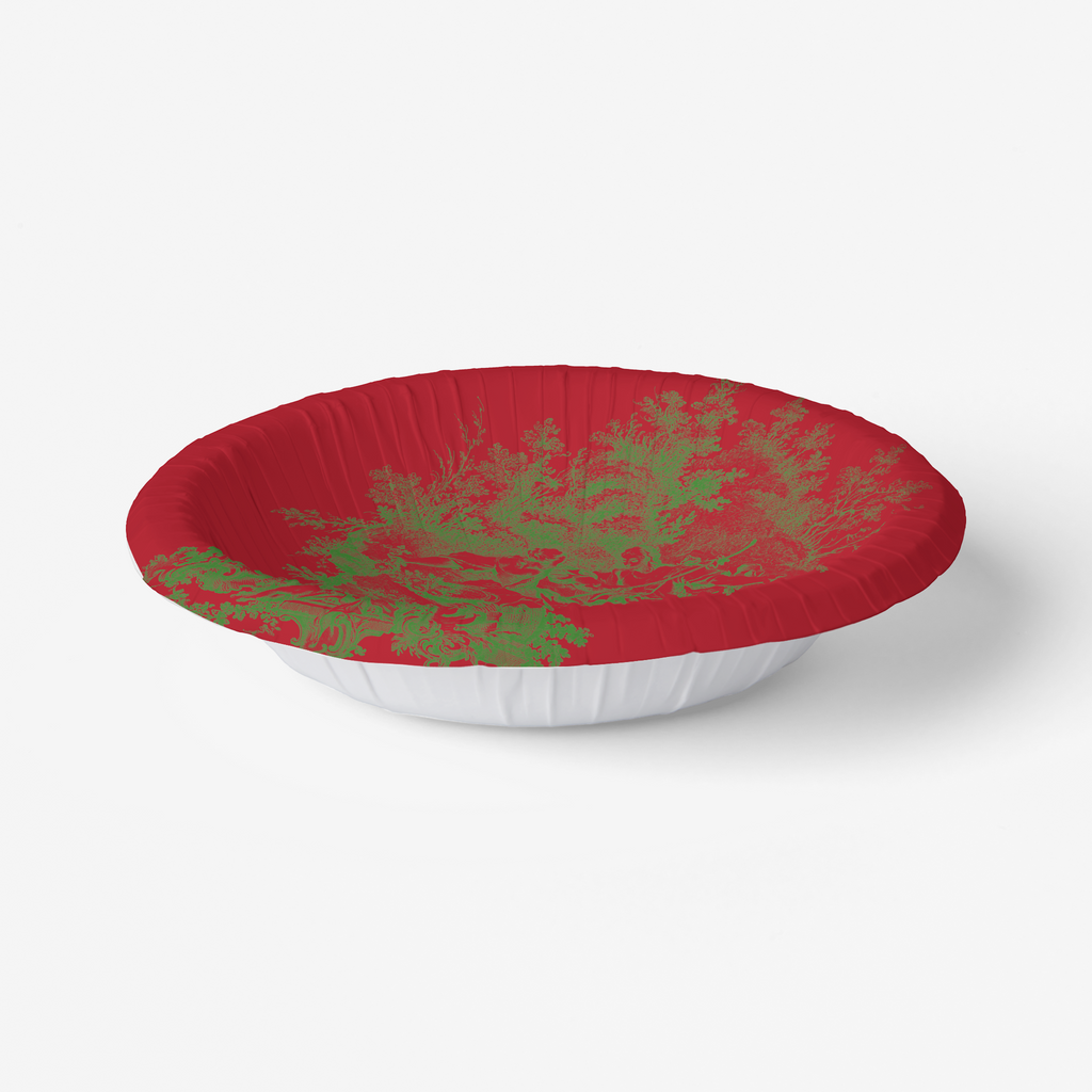 Vintage Voyagers France Red/Green Toile Plate