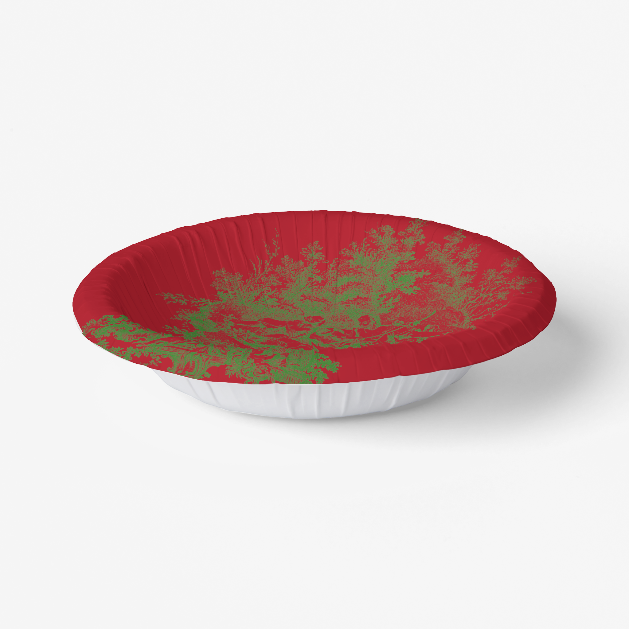 Vintage Voyagers France Red/Green Toile Plate