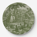 Vintage Voyager France Olive Paper Plate