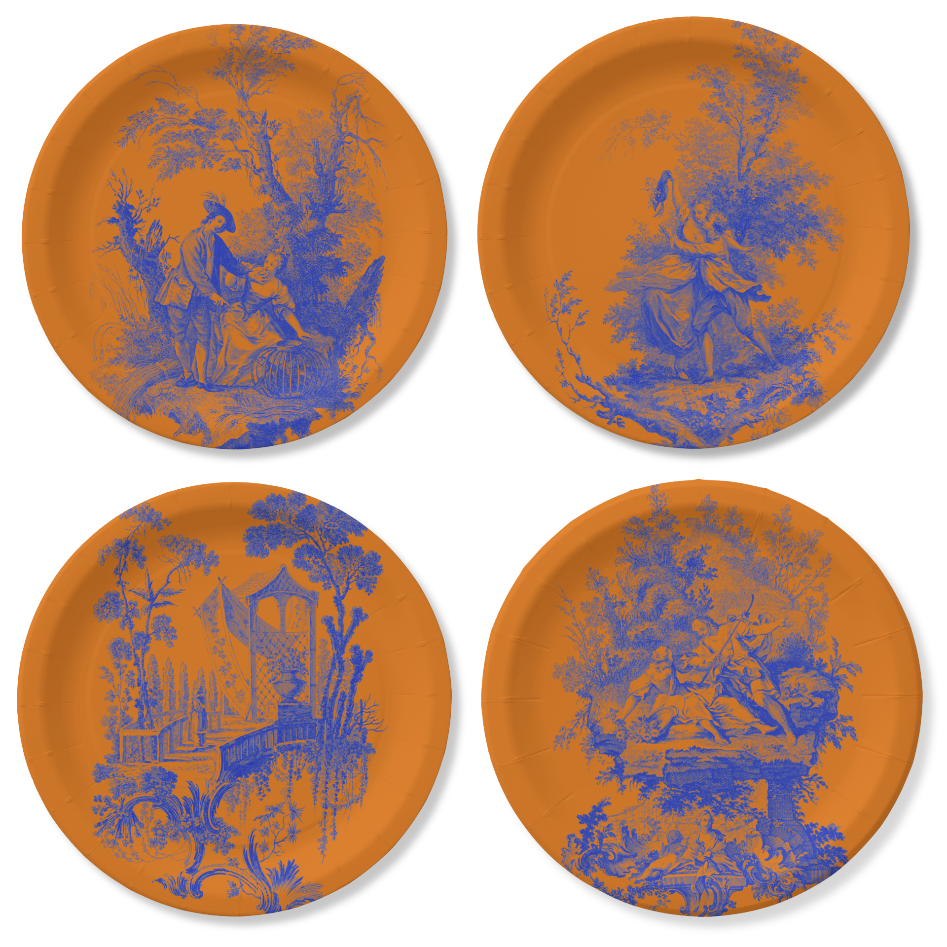 Vintage Voyagers France BLU|ORG Toile PLate