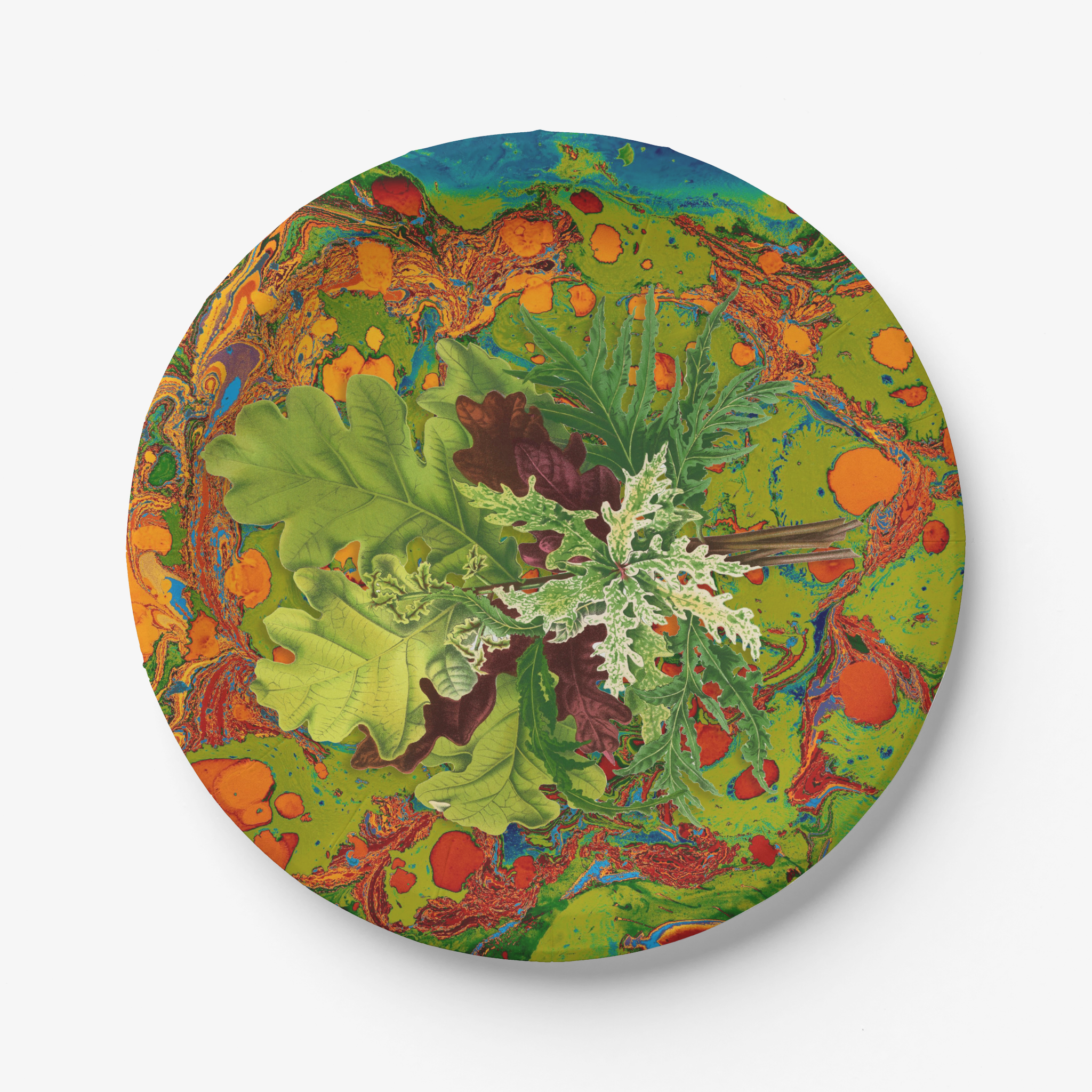 Vintage Voyagers France Les Fleurs Teal Floral Plate