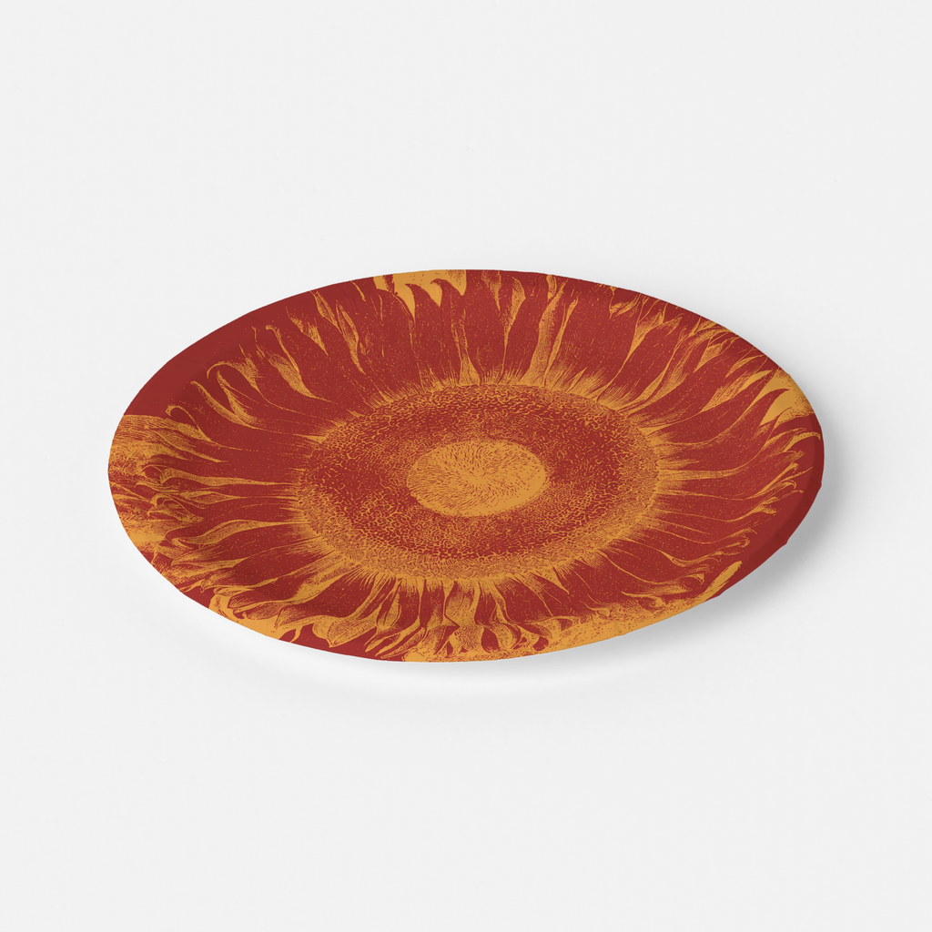 Vintage Voyagers France Sunflower PaperParty Plate