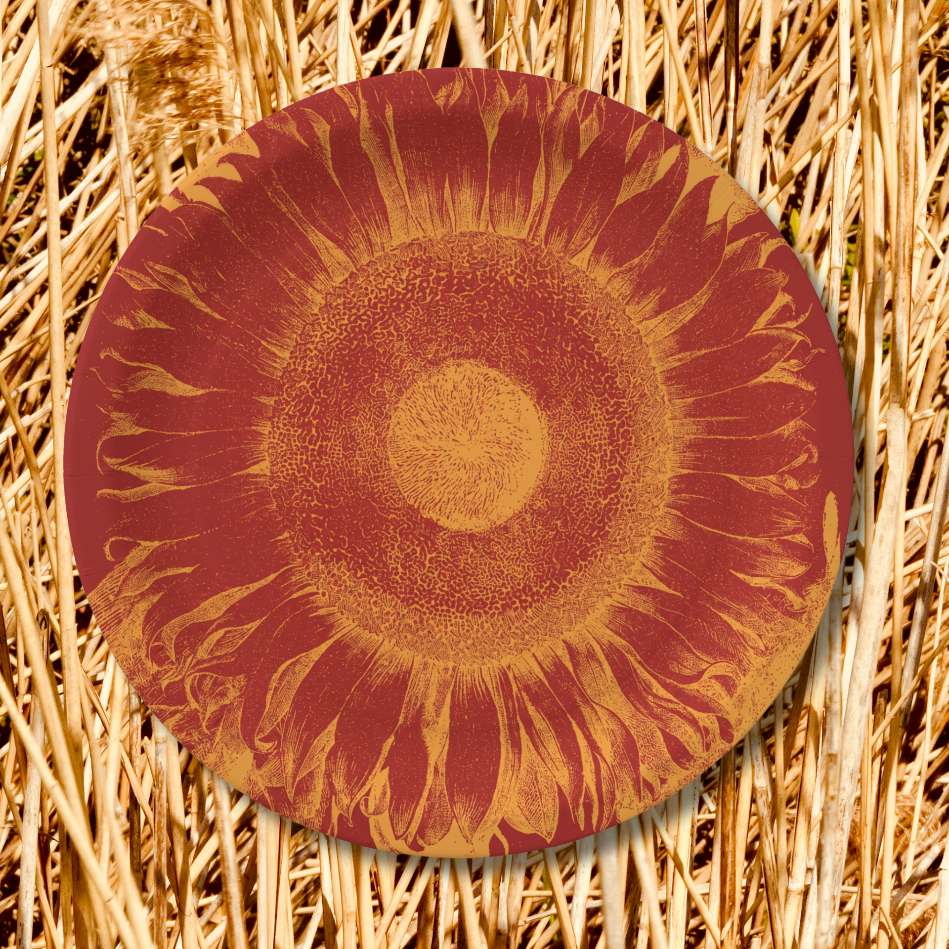 Vintage Voyagers France Sunflower PaperParty Plate