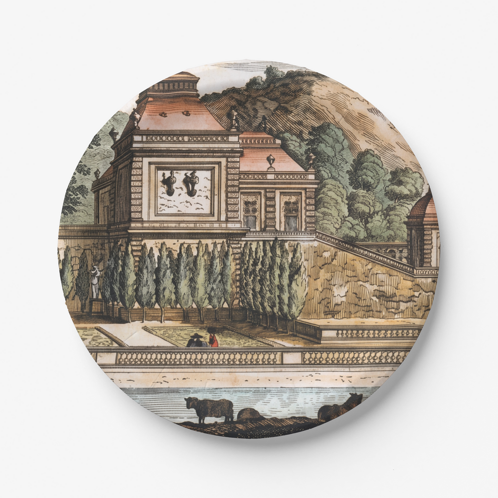 Vintage Voyagers France Paper Party Plate