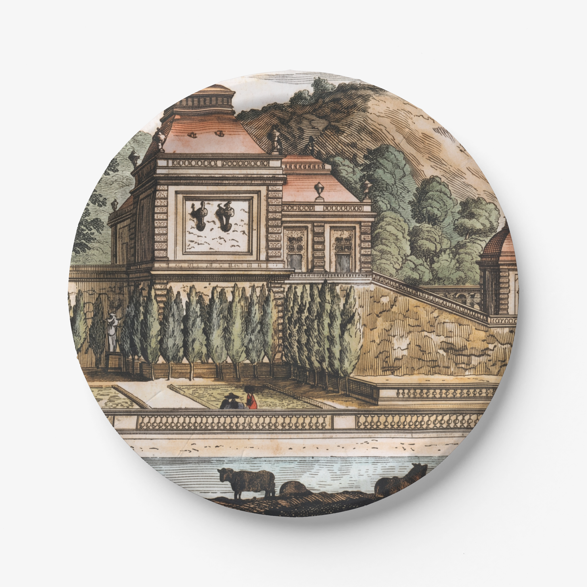 Vintage Voyagers France Paper Party Plate