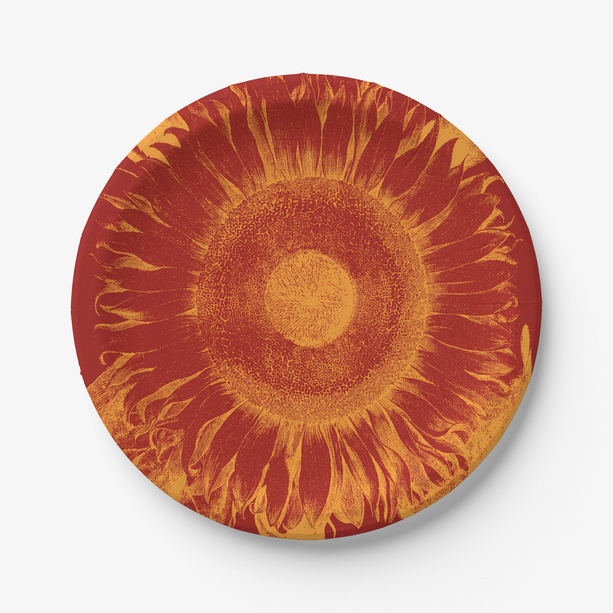 Vintage Voyagers France Sunflower PaperParty Plate