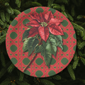 Vintage Voyagers France Poinsettia Paper Party Plates