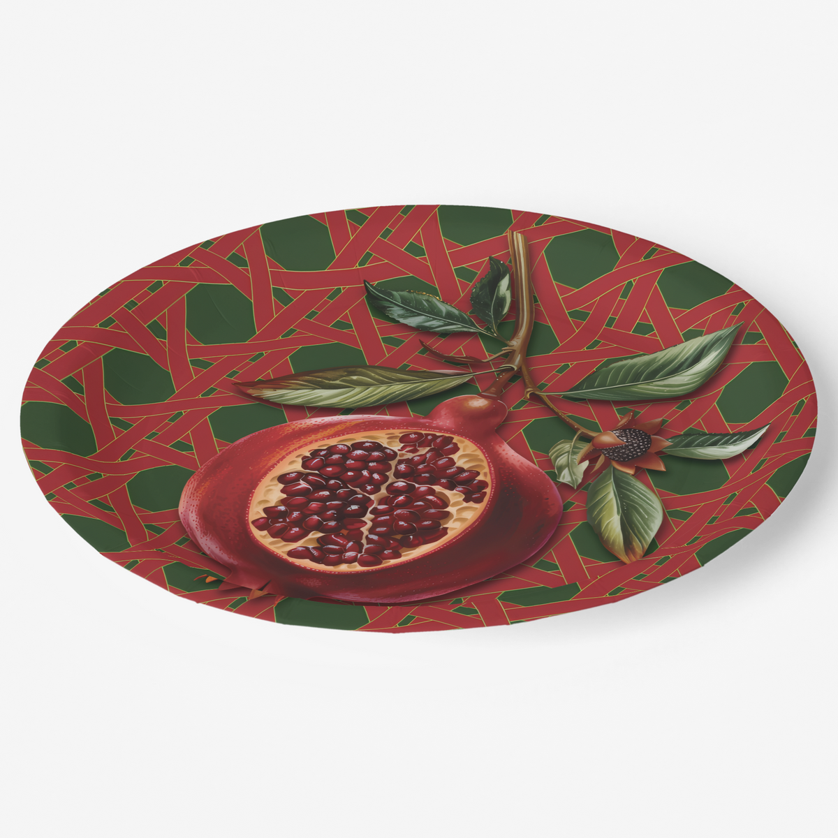 Vintage Voyagers France Pomegranate Paper Party Plates