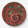 Vintage Voyagers France Pomegranate Paper Party Plates