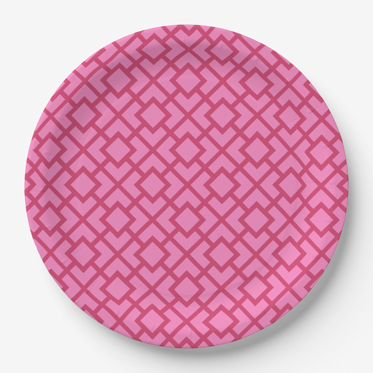 Vintage Voyagers France La Chinoiserie Rouge Fretwork Paper Party Plate
