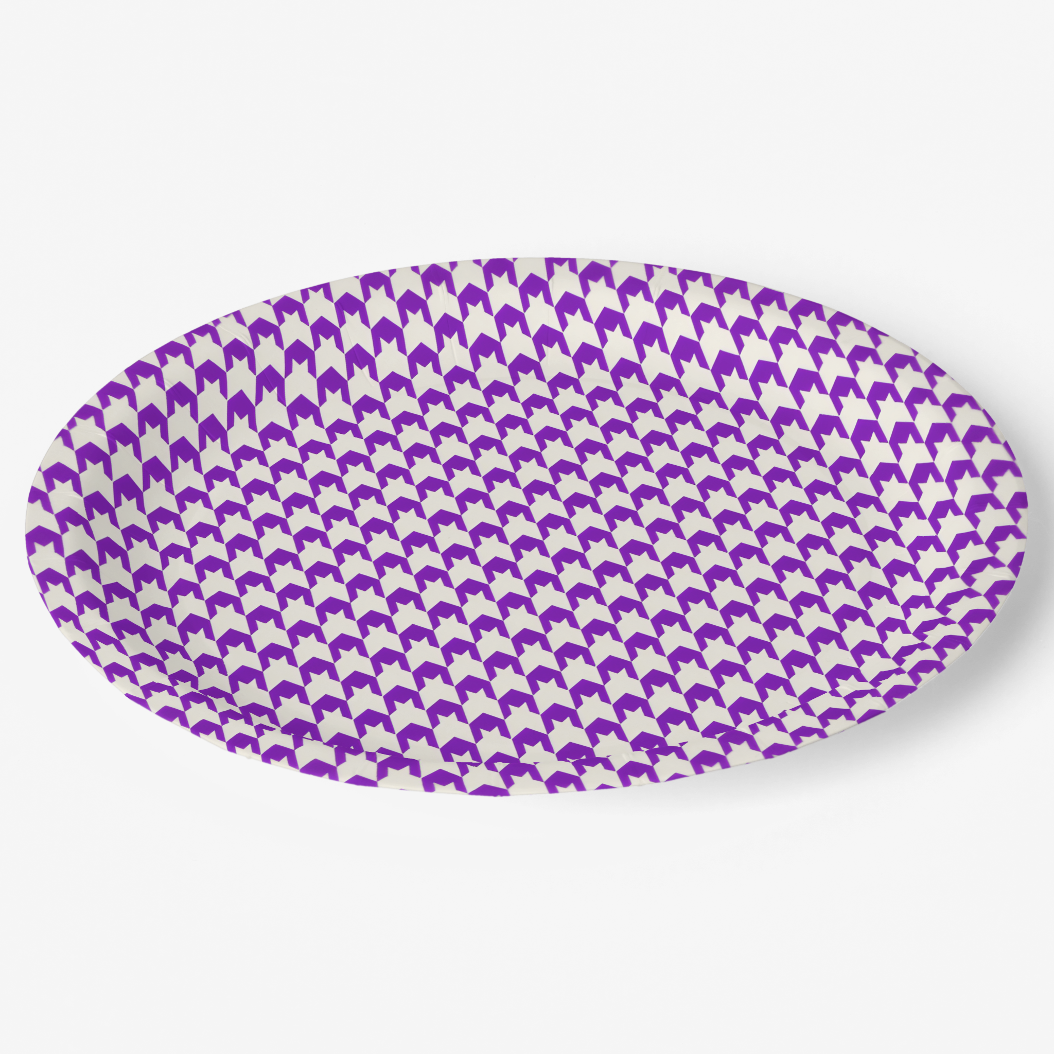 Vintage Voyagers France Royal Houndstooth Paper Plates