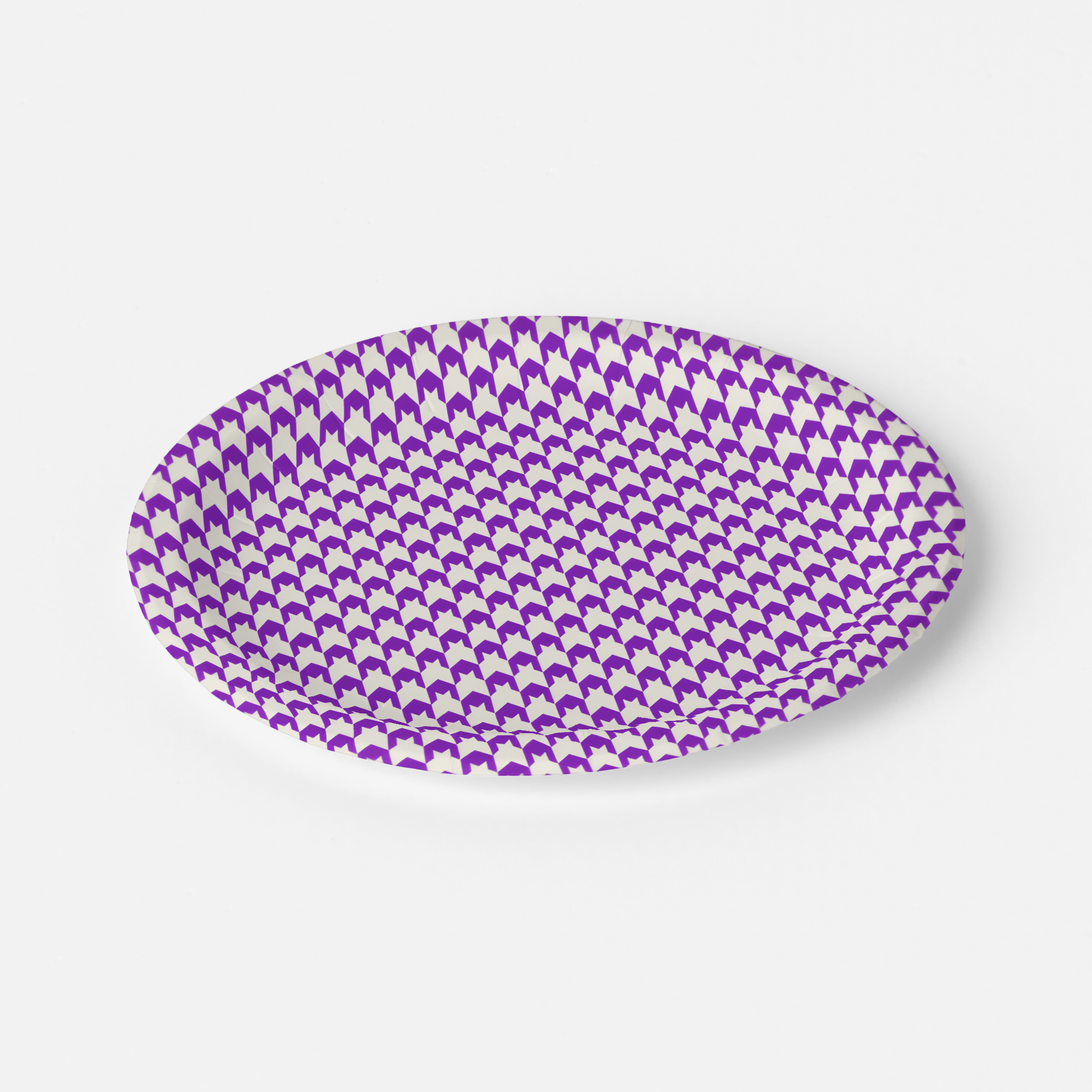 Vintage Voyagers France Royal Houndstooth Paper Plates
