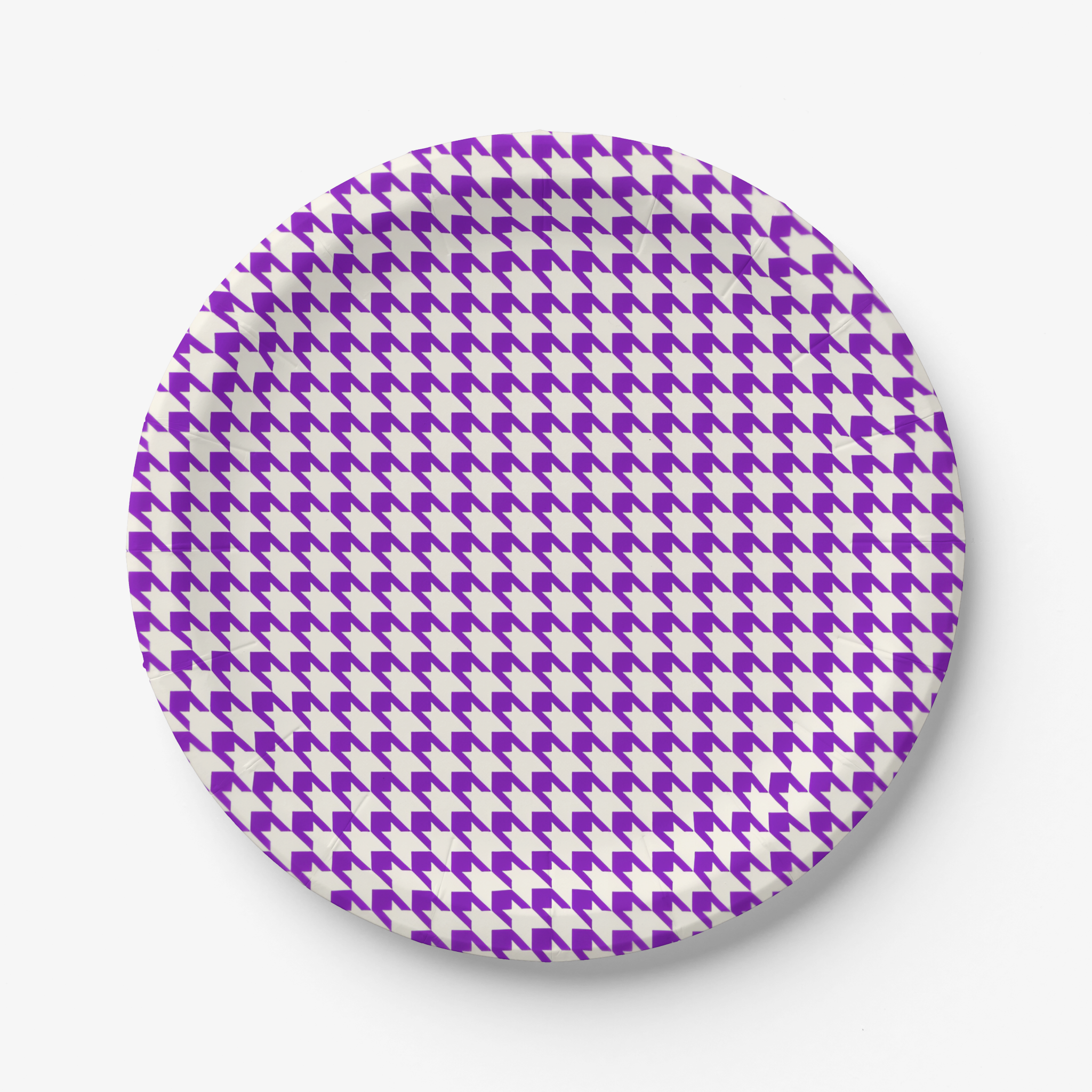 Vintage Voyagers France Royal Houndstooth Paper Plates