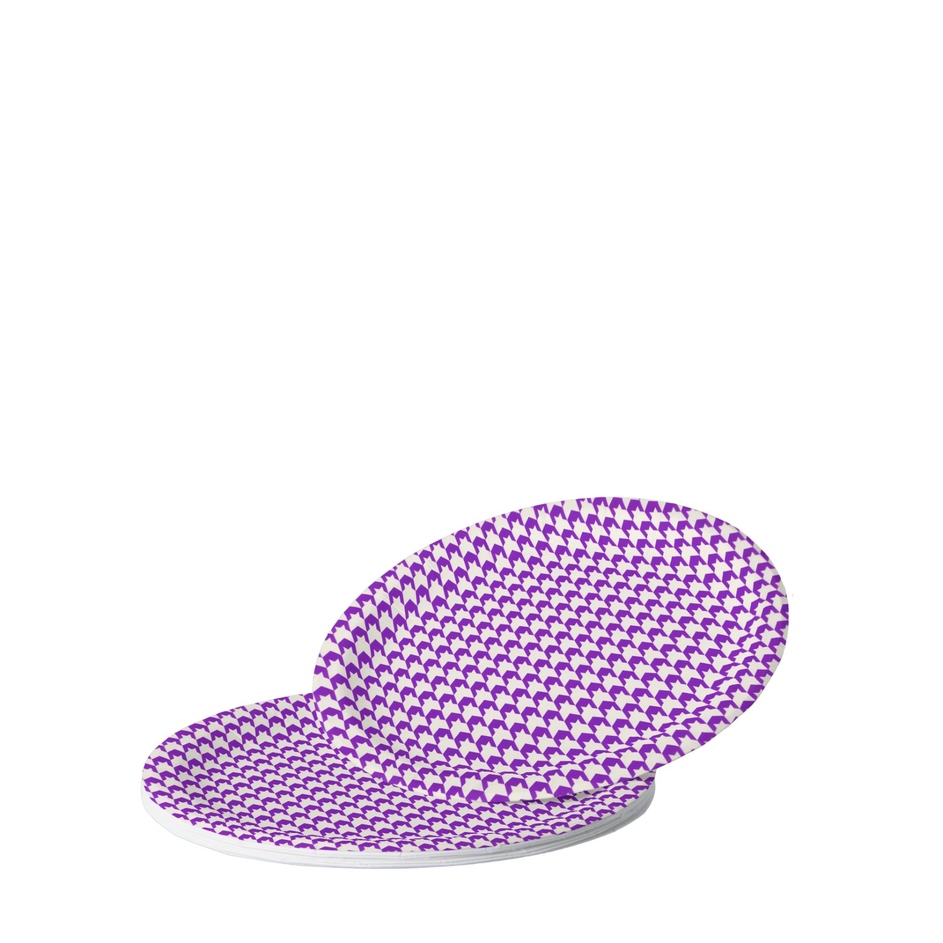 Vintage Voyagers France Royal Houndstooth Paper Plates