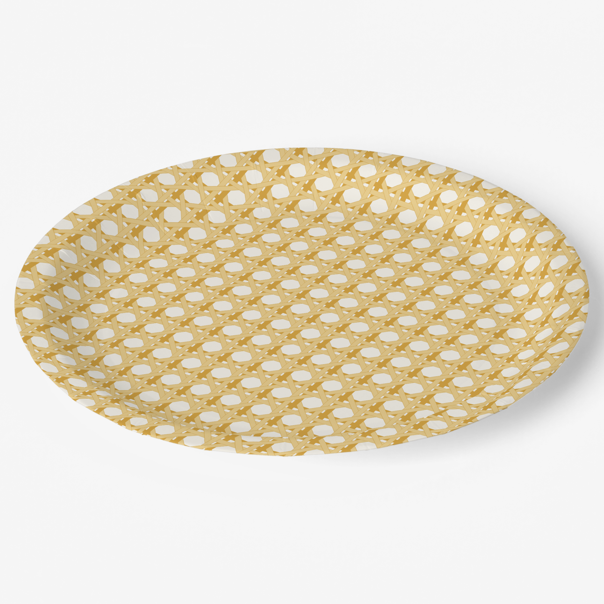Vintage Voyagers France Caned Paper Plates