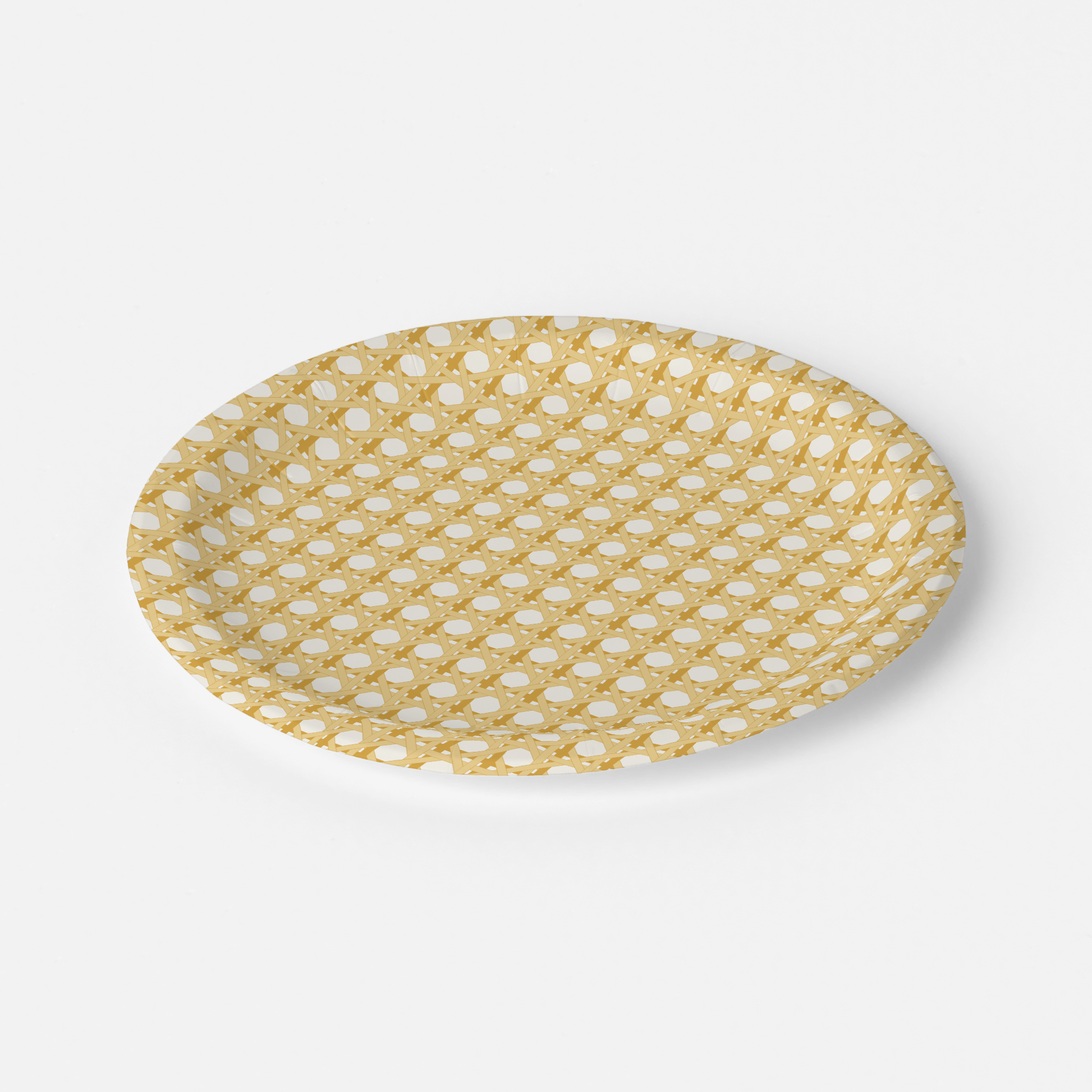 Vintage Voyagers France Caned Paper Plates
