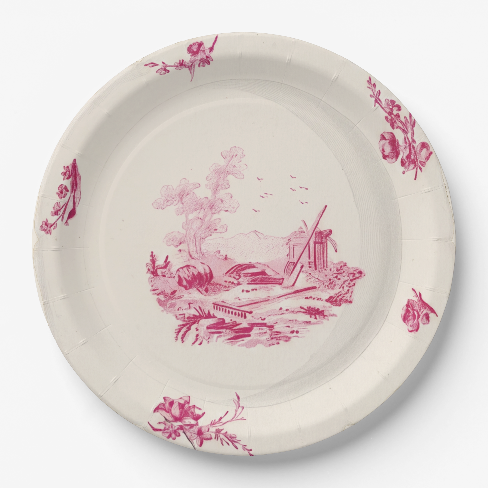 Vintage Vintage Voyagers France Paper Party Plate