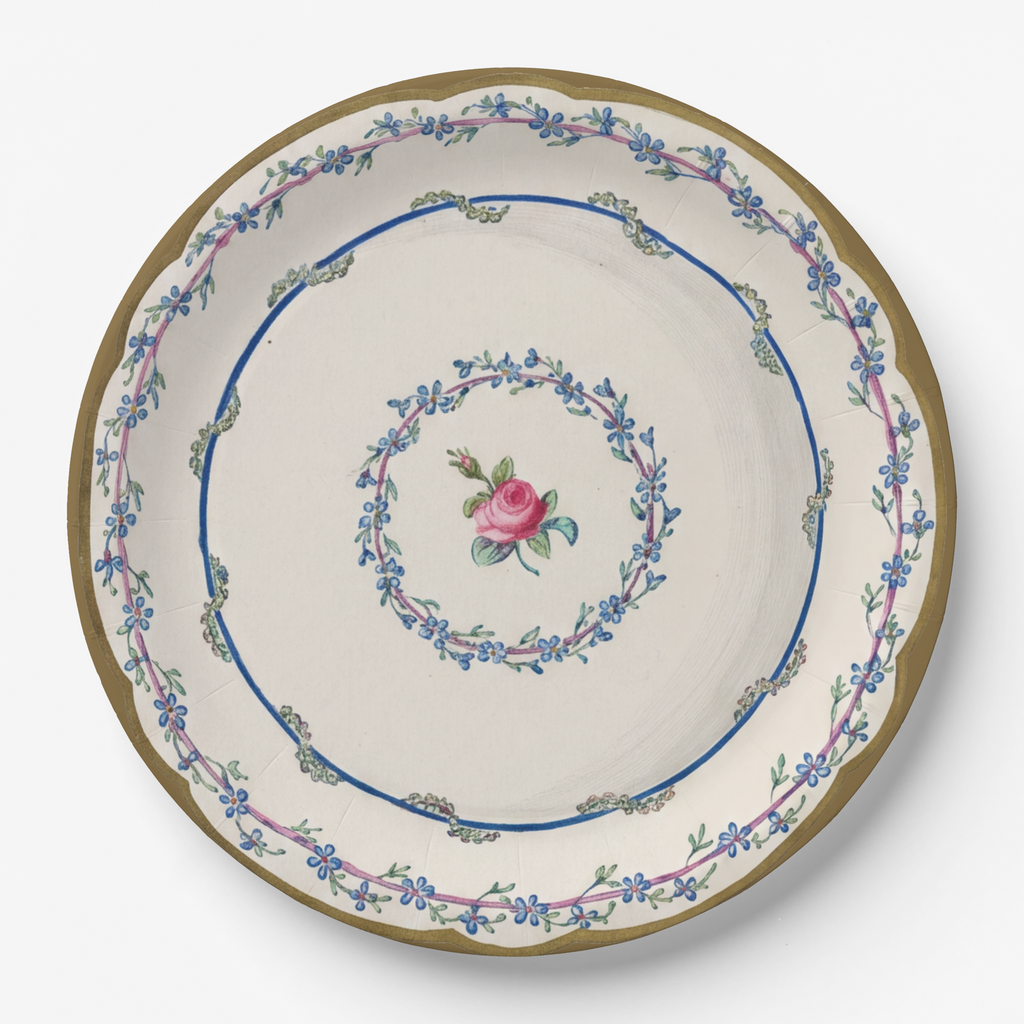 Vintage Voyagers France Party Paper Plates