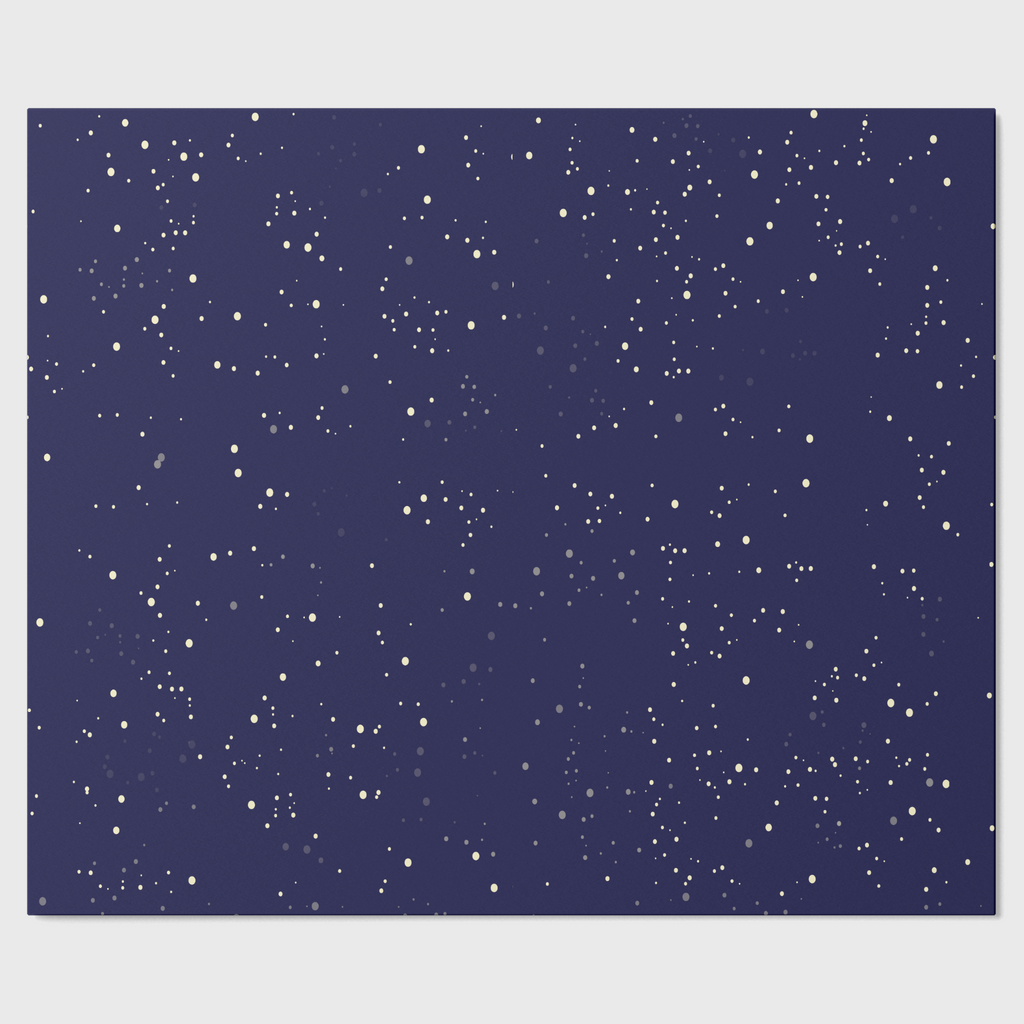 Noël La Nuit Étoilée table runner showing where the pattern repeats along the roll