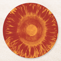 Vintage Voyagers France Sunflower Round Paper Coaster 