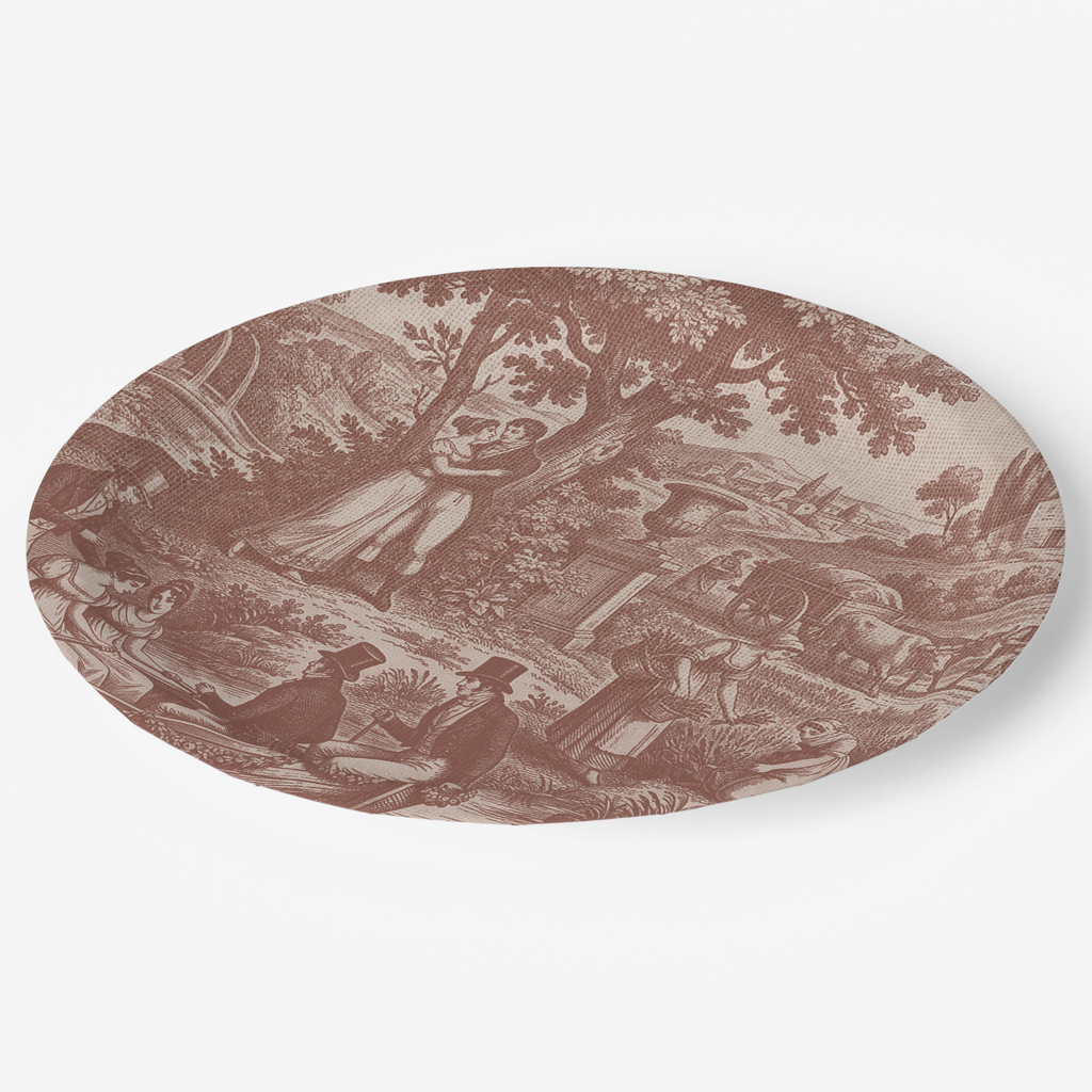 Vintage Voyager France Olive Paper Plate