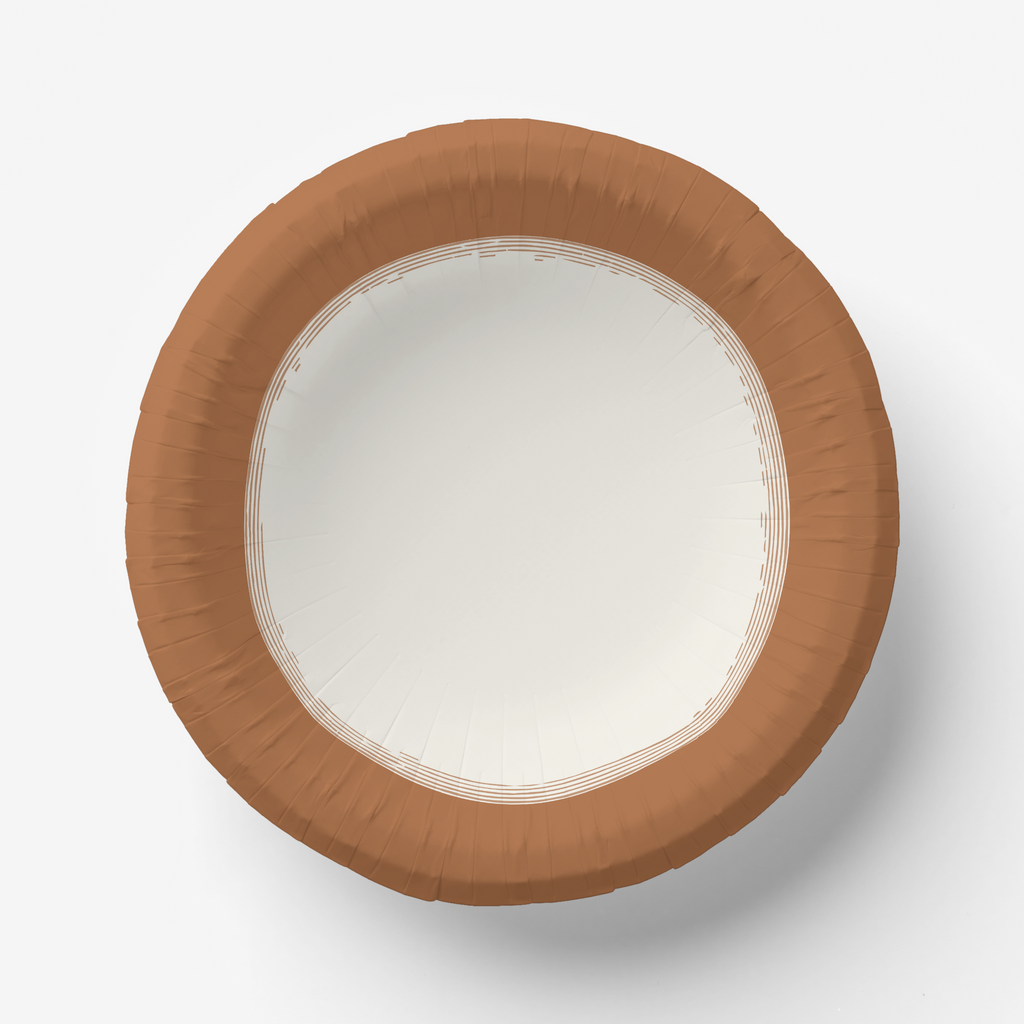 Vintage Voyagers France Terracotta Paper Party Bowls