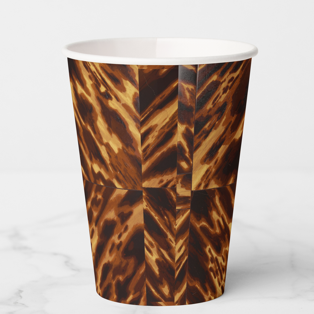 Bee Bomb Tortoiseshell paper party cup, front