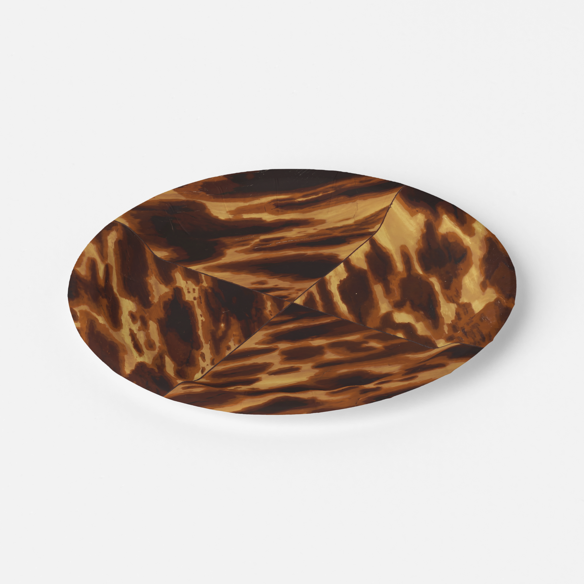 Vintage Voyagers France Tortoiseshell Paper Party Plates