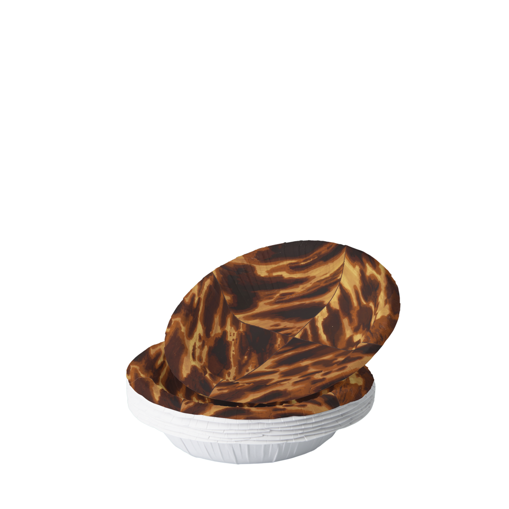 Vintage Voyagers France Tortoiseshell Paper Party Plates