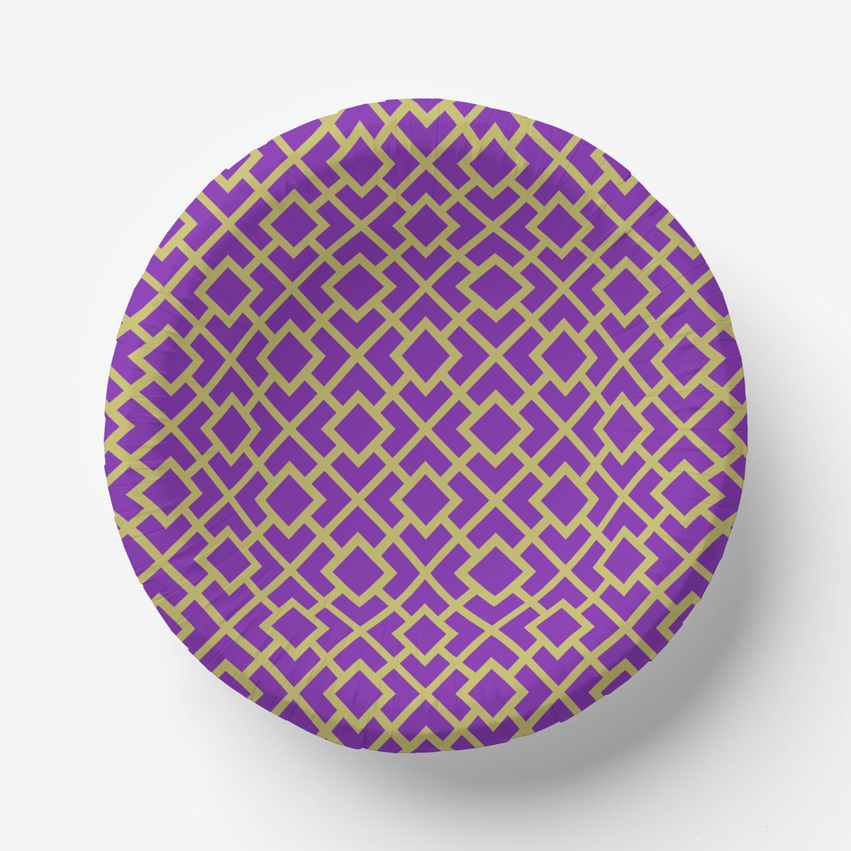 Vintage Voyagers France La Chinoiserie Violet Fretwork Paper Party Plate