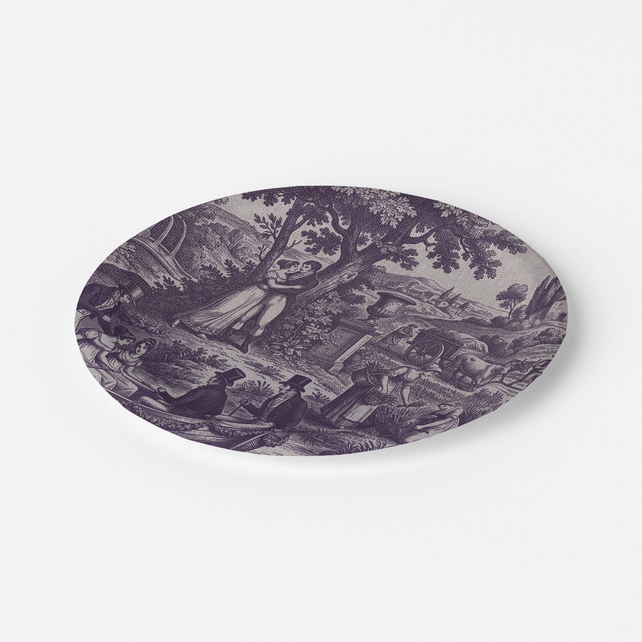 Vintage Voyagers France Grape Paper Plate