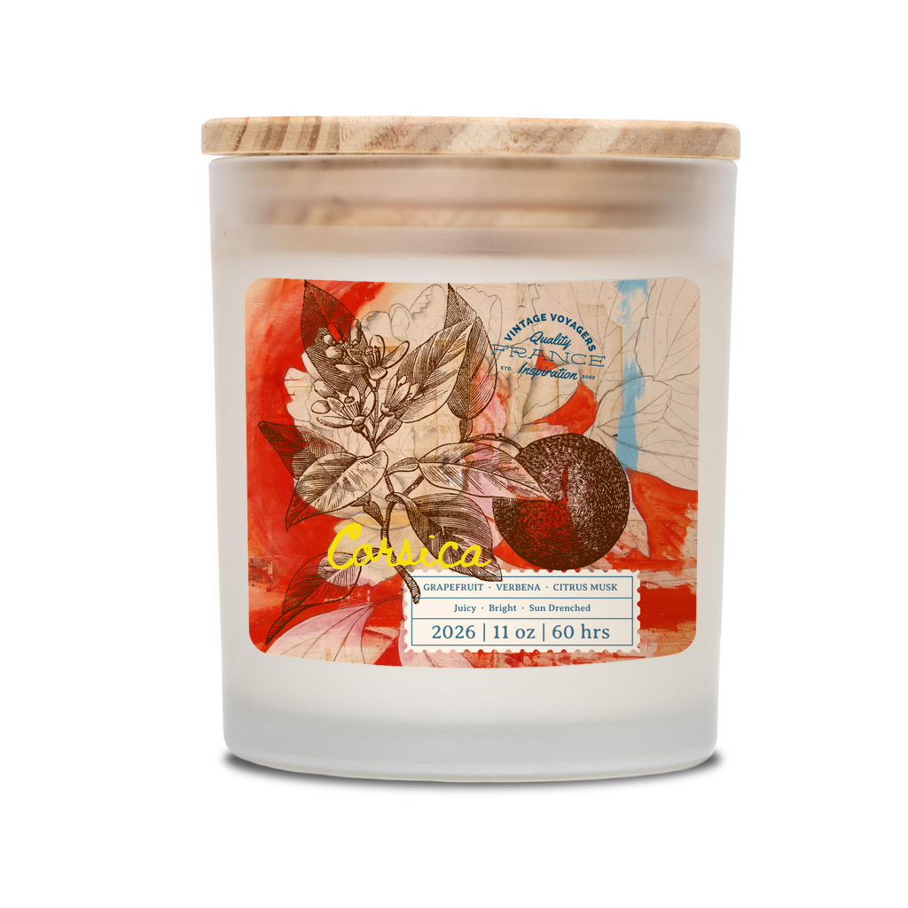 Parfum du Voyage Corsica Scented Candle — frosted glass vessel