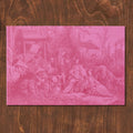 La Chinoiserie Rouge chinoiserie garden-scene paper placemat