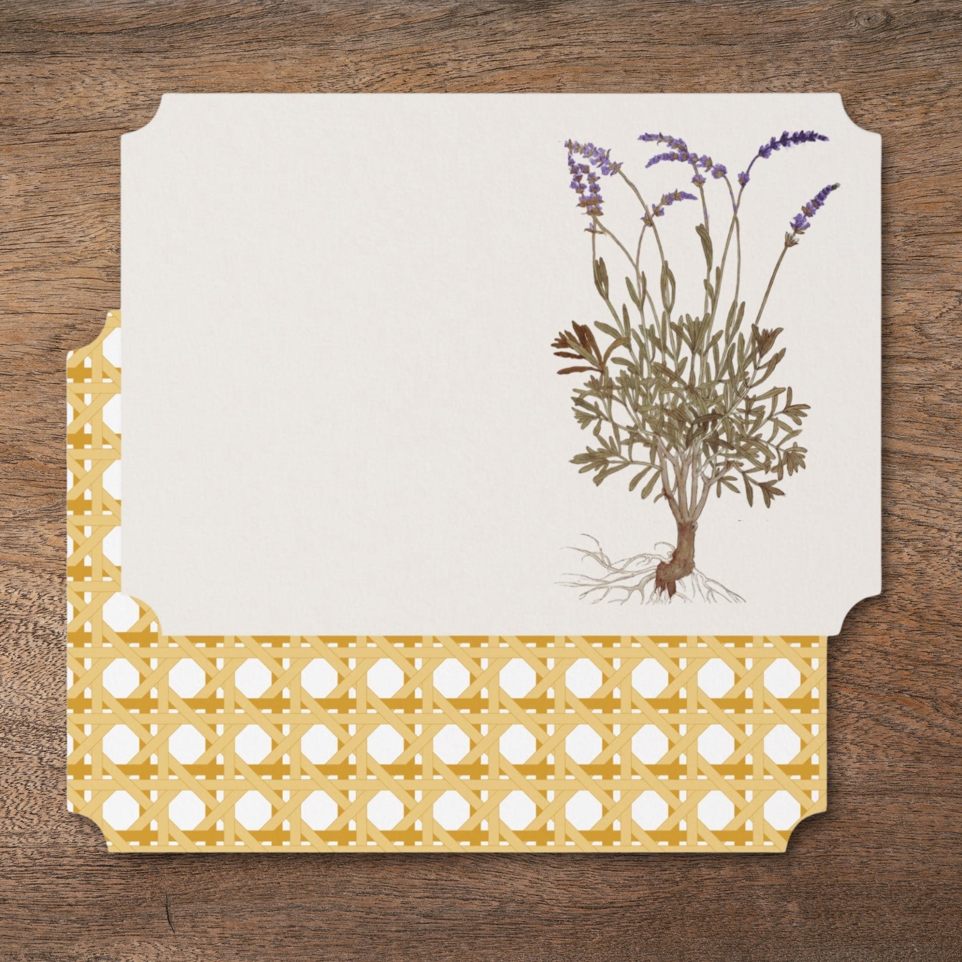 La Table Provinciale Lavender place card, front and back