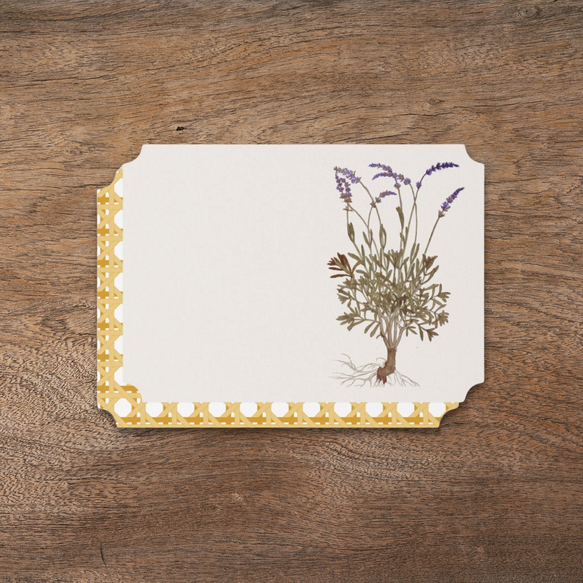 La Table Provinciale Lavender place card at a table setting