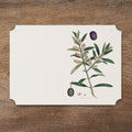 La Table Provinciale Olive botanical place card, front