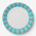 Vintage Voyagers France Party Plates Aqua