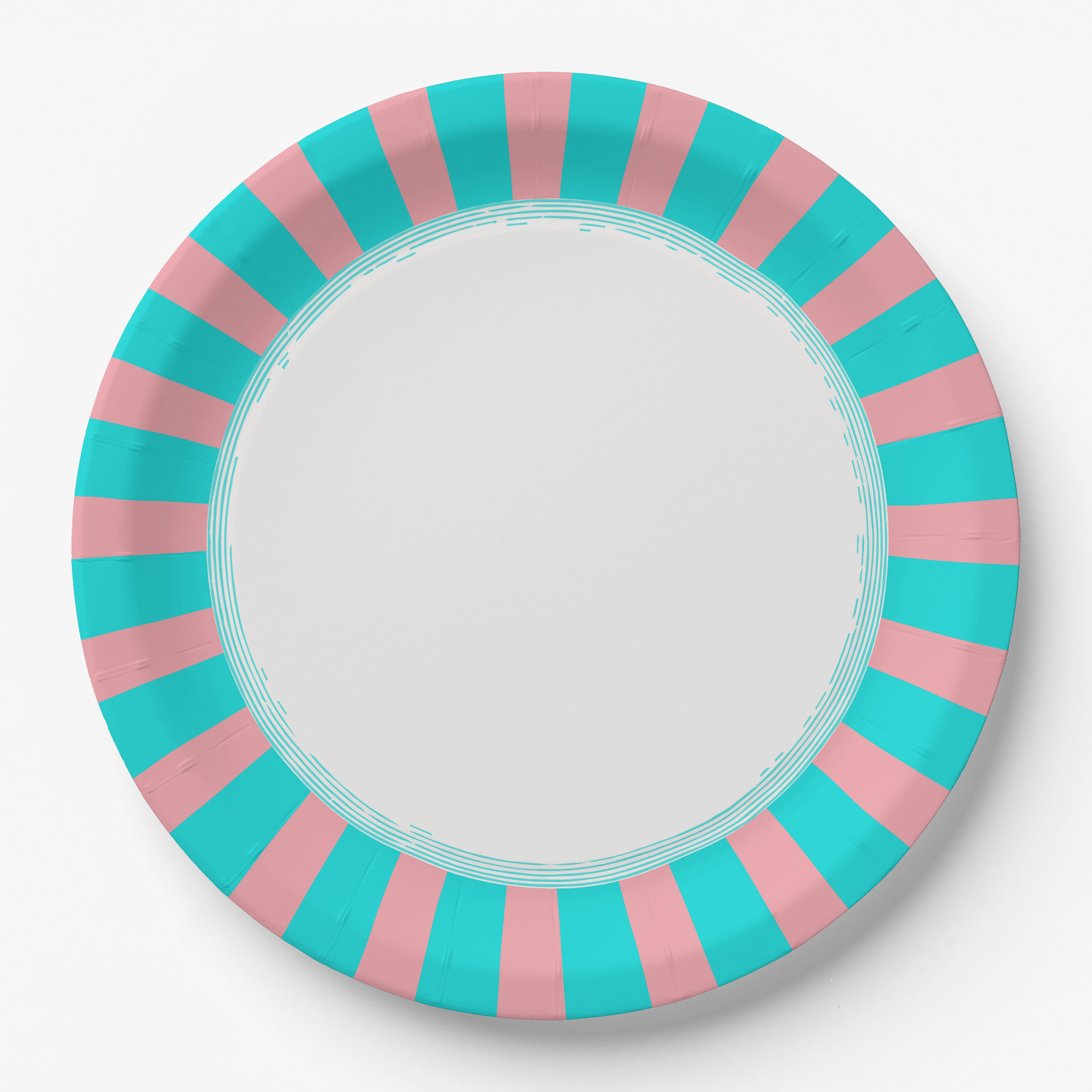 Vintage Voyagers France Party Plates Aqua