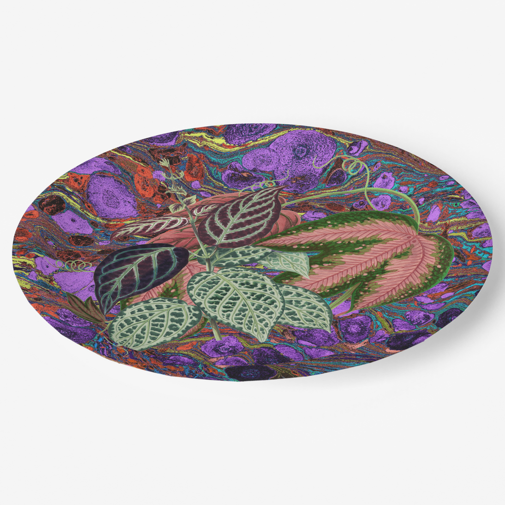 Vintage Voyagers France Aubergine Paper Party Plate