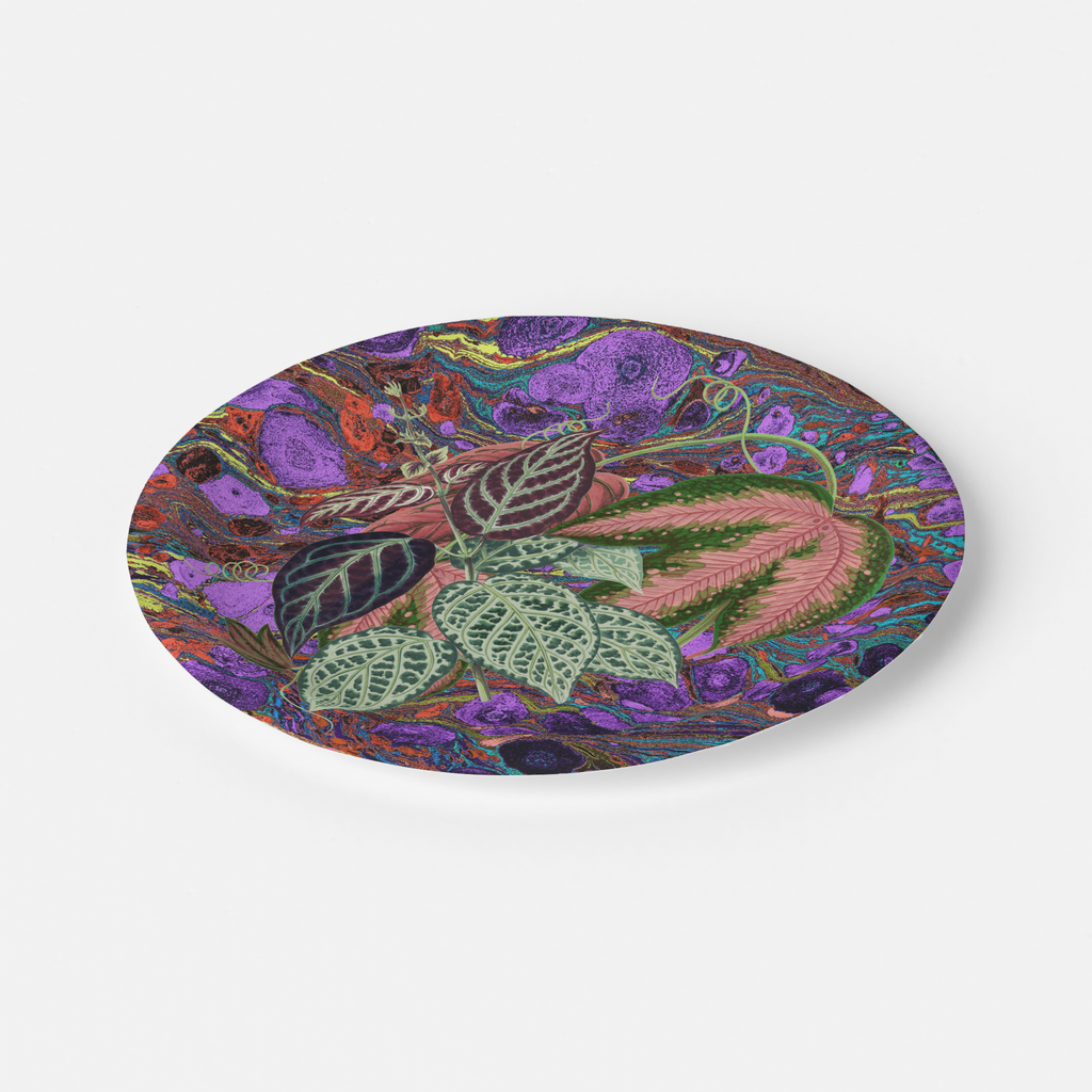 Vintage Voyagers France Aubergine Paper Party Plate