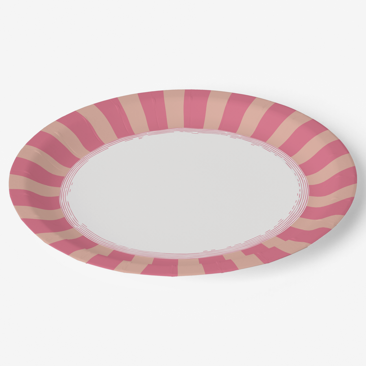 Vintage Voyagers France Les Fleurs Azalea Radial Stripe Plate